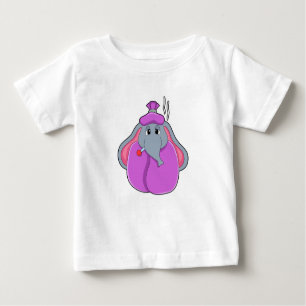 T-shirt Pour Bébé Eléphant avec thermomètre à fièvre