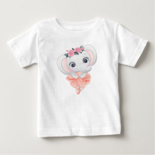 T-shirt Pour Bébé Elephant Ballerina