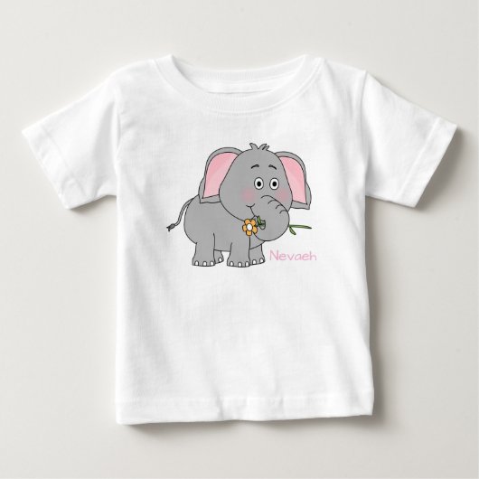 T-shirt Pour Bébé Eléphant bébé (Devant)