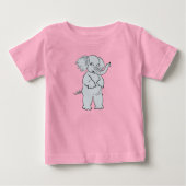 T-shirt Pour Bébé Eléphant bébé doux (Devant)