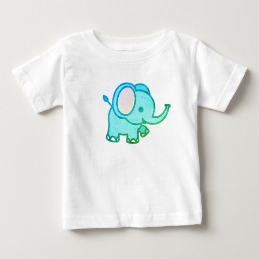T-shirt Pour Bébé Eléphant Bébé mignon (Devant)