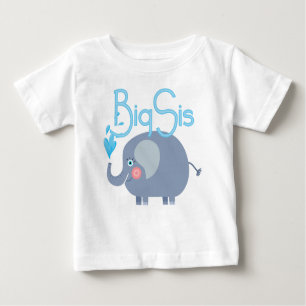 T-shirt Pour Bébé Elephant Big Sis