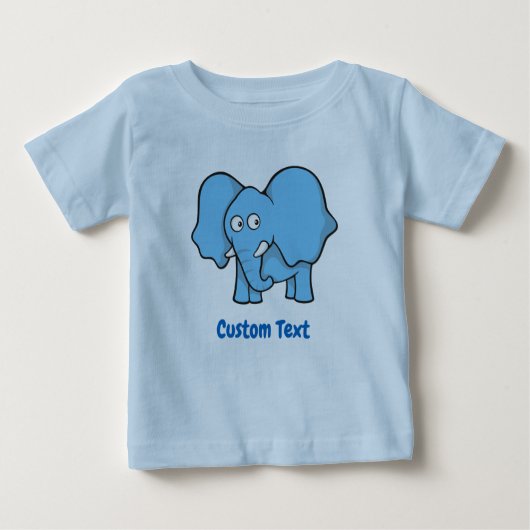 T-shirt Pour Bébé Eléphant bleu clair (Devant)