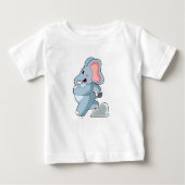 T-shirt Pour Bébé Eléphant coureur (Devant)