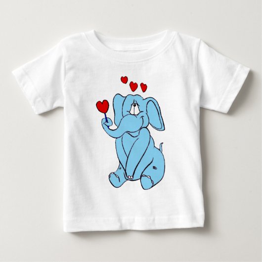 T-shirt Pour Bébé Elephant dans l'amour (Devant)