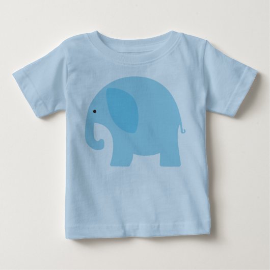 T-shirt Pour Bébé Éléphant de bleus layette (Devant)