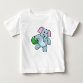 T-shirt Pour Bébé Éléphant de bowling (Devant)