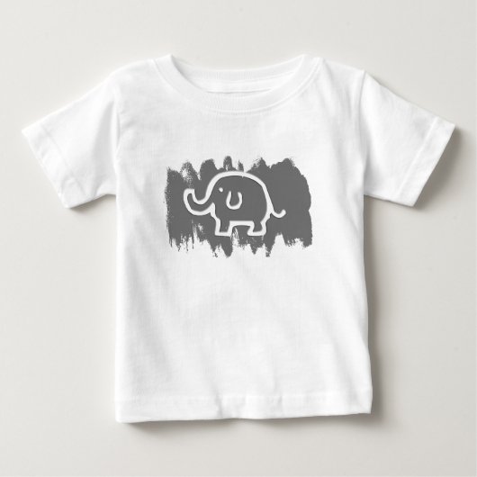 T-shirt Pour Bébé Éléphant gris (Devant)