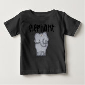 T-shirt Pour Bébé Eléphant gris (Devant)