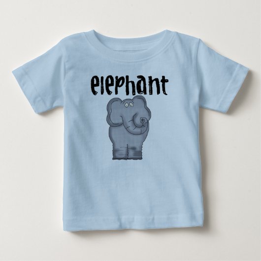 T-shirt Pour Bébé Éléphant gris (Devant)