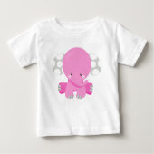 T-shirt Pour Bébé Eléphant mignon, Eléphant petit, Eléphant rose (Devant)