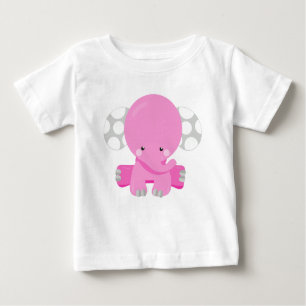 T-shirt Pour Bébé Eléphant mignon, Eléphant petit, Eléphant rose