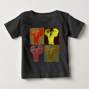T-shirt Pour Bébé Éléphant Pop Art