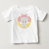 T-shirt Pour Bébé Eléphant Sur La Lune, Eléphant Mignon, Couronne, É (Devant)