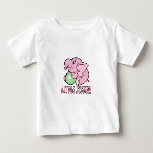 T-shirt Pour Bébé Elephant Toy Little Sister (Devant)