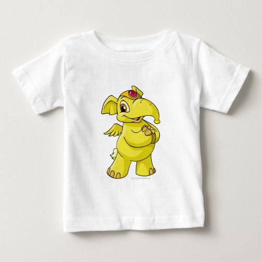 T-shirt Pour Bébé Eléphante jaune (Devant)