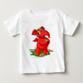 T-shirt Pour Bébé Elephante rouge joyeux dans Shenkuu (Devant)