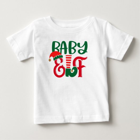 T-shirt Pour Bébé Elfe de Noël (Devant)