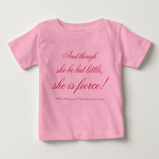 T-shirt Pour Bébé Elle est féroce ! (Devant)