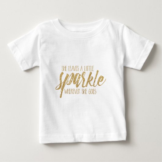 T-shirt Pour Bébé Elle Feuille Un Peu Étincelante (Devant)