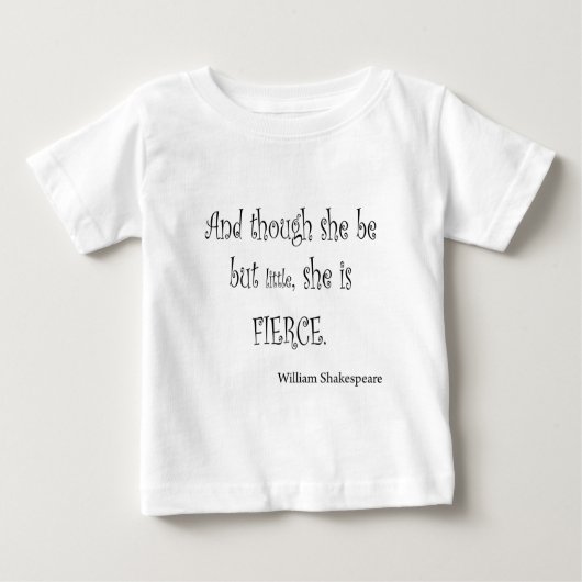 T-shirt Pour Bébé Elle soit mais peu elle est citation féroce de (Devant)
