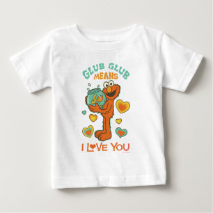 T-shirt Pour Bébé Elmo Holding son poisson rouge animal