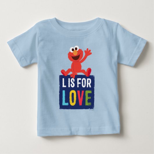 T-shirt Pour Bébé Elmo | L c'est pour l'amour (Devant)