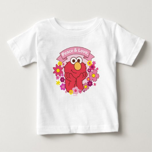 T-shirt Pour Bébé Elmo | Paix et amour (Devant)
