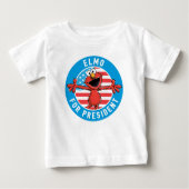 T-shirt Pour Bébé Elmo pour le président - Drapeau (Devant)