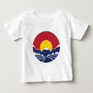 T-shirt Pour Bébé Emblème de montagne rocheuse du Colorado