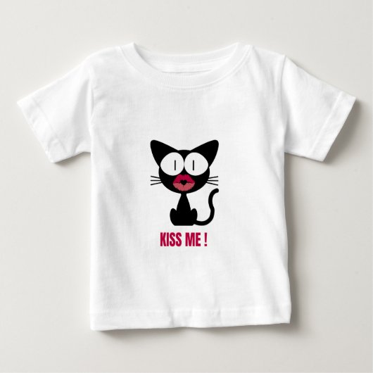 T-shirt Pour Bébé Embrasse-moi (Devant)