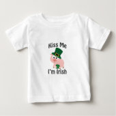 T-shirt Pour Bébé Embrasse-moi Je suis Irish Pig (Devant)