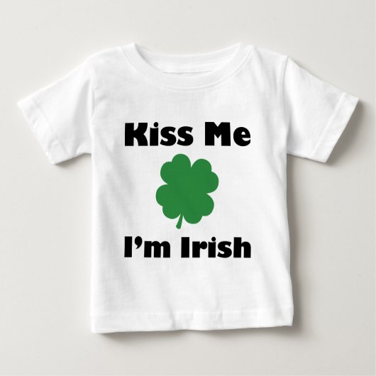 T-shirt Pour Bébé Embrasse-moi Je suis irlandais (Devant)