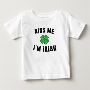 T-shirt Pour Bébé Embrasse-moi, je suis irlandais