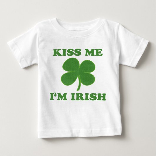 T-shirt Pour Bébé Embrasse-moi, je suis irlandais (Devant)