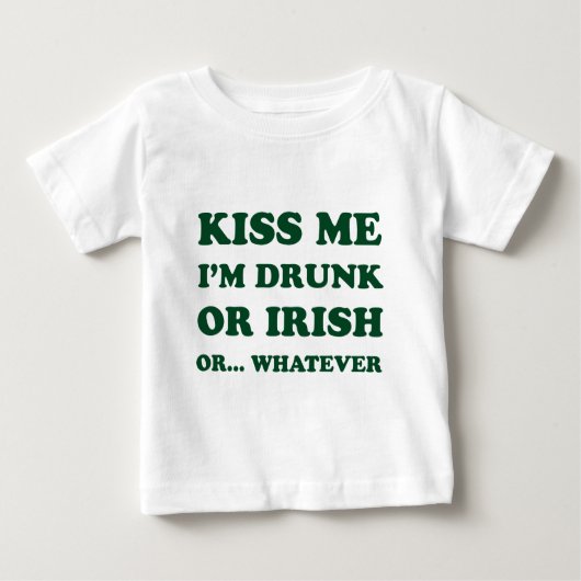 T-shirt Pour Bébé Embrasse-Moi Je Suis Irlandais Ou Irlandais (Devant)