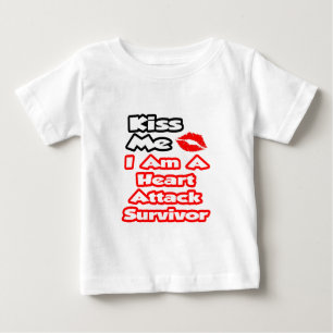 T-shirt Pour Bébé Embrasse-Moi... Je Suis Un Survivant De L'Attaque 