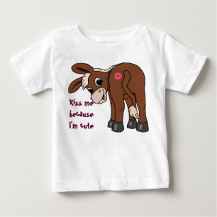 T-shirt Pour Bébé Embrassez-moi puisque je suis mignon