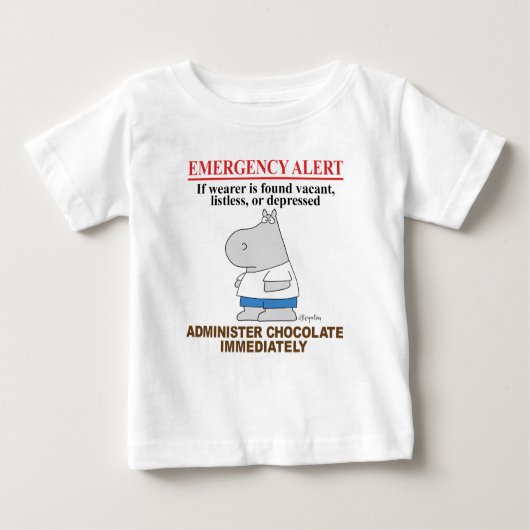 T-shirt Pour Bébé EMERGENCY ALERT CHOCOLATE by Boynton (Devant)