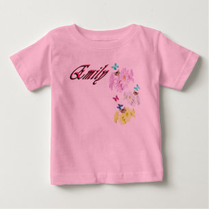 T-shirt Pour Bébé Emily Nom Avec Chatons, Body Bébé