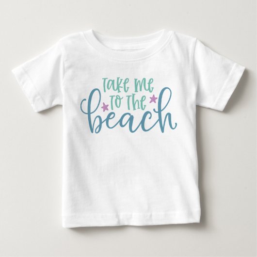 T-shirt Pour Bébé Emmène-Moi À La Plage (Devant)