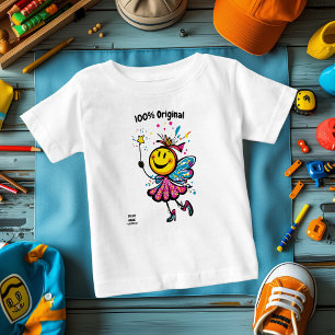 T-shirt Pour Bébé Emoji de Fée Magique – Corps Entier Amusant et Col