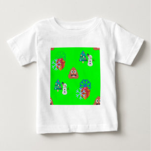 T-shirt Pour Bébé emoji poop de noël