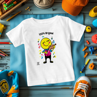 T-shirt Pour Bébé Émoji Violoniste Gracieux – Amusant et Coloré