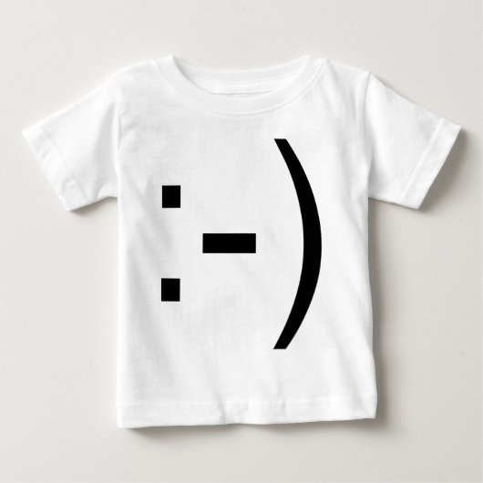 T-shirt Pour Bébé Émoticône heureuse de visage ! (Devant)