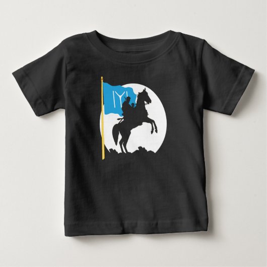 T-shirt Pour Bébé Empire de tabouret de drapeau d'Ertugrul Bey Kayi (Devant)
