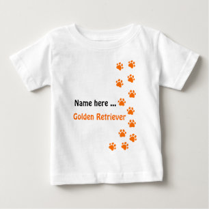 T-shirt Pour Bébé Empreinte de patte - ajoutez votre propre nom ou r