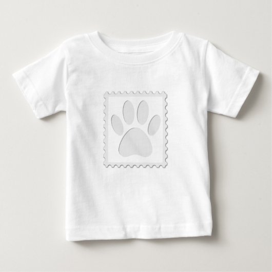 T-shirt Pour Bébé Empreinte de patte de chien coupé (Devant)