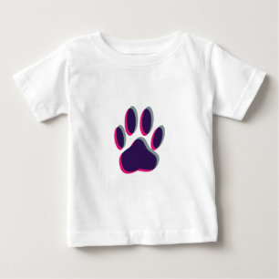 T-shirt Pour Bébé Empreinte de patte de chiens hors de l'attention