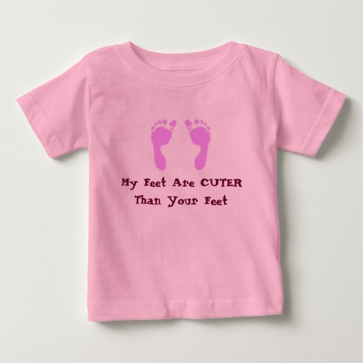 T-shirt Pour Bébé Empreintes bébé (Fille) (Devant)